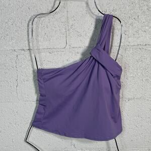 Vince Camuto Women's One-Shoulder Tankini Top, Lavender medium MSRP $90